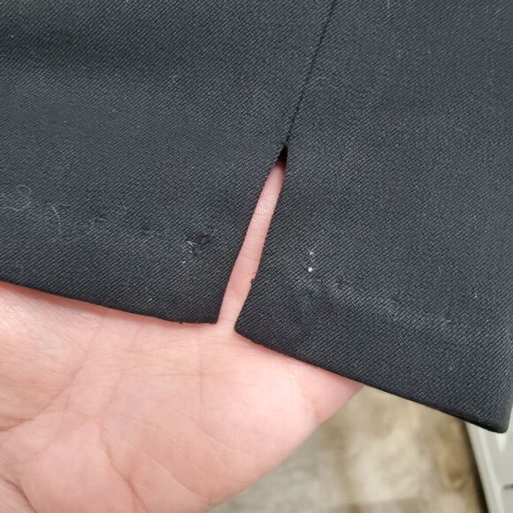 Talbots Women's Vintage Black Stretch Flat Front Dress Pants Trousers Size 12 - Picture 4 of 7